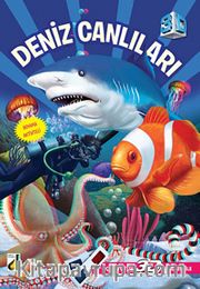 3D Deniz Canlıları <br /> (Üç Boyutlu 3D Gözlük İle) (Boyama Aktiviteli)