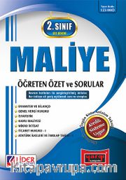 AÖF 2. Sınıf Güz Dönemi 3. Yarıyıl Maliye Öğreten Özet ve Sorular (Kod:AF-123-IMO)