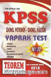 KPSS Genel Yetenek-Genel Kültür Yaprak Test Tüm Adaylar İçin