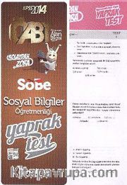 2014 KPSS Sosyal Bilgiler Öğretmenliği Yaprak Test