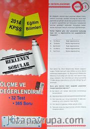 2014 KPSS Eğitim Bilimleri Ölçme ve Değerlendirme Beklenen Sorular Yaprak Test