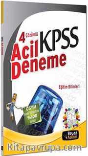 KPSS Eğitim Bilimleri 4 Çözümlü Acil Deneme
