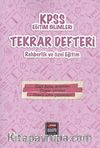 2014 KPSS Eğitim Bilimleri Tekrar Defteri Rehberlik ve Özel Eğitim