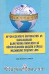 Afyon Kocatepe Üniversitesi ve Uluslararası Saraybosna Üniversitesi Öğrencilerinin Obezite Vergisi Hakkındaki Düşünceleri