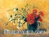 Vazoda Kırmızı ve Beyaz Karanfiller / Vincent Van Gogh (VGV 002-60x80) (Çerçevesiz)