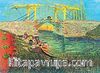 Arles'te Langlois Köprüsü / Vincent Van Gogh (VGV 027-50x70) (Çerçevesiz)