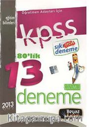 2013 KPSS Eğitim Bilimleri 13 Çözümlü Deneme
