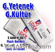 KPSS Genel Yetenek-Genel Kültür Flash Bellekli Ders Videoları (Kod:FL-111-YK) (2 Adet 8 Gb Flash Bellek)