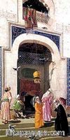 Büyük Cami'de Güvercinler-Bursa / Osman Hamdi Bey (OHB 001-30x60) (Çerçevesiz)