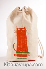 Kitapyurdu Spor Bez Çanta (Kedi-Kitap Desenli)