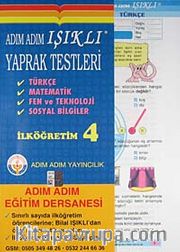 Adım Adım Işıklı Yaprak Testleri İlköğretim 4 <br /> Türkçe - Matamatik - Fen ve Teknoloji - Sosyal Bilgiler