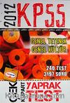 2012 KPSS Genel Yetenek-Genel Kültür Çek Kopart Yaprak Test