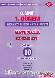 8. Sınıf 1. Dönem Matematik Deneme Seti Çözümlü 10 Deneme Sınavı