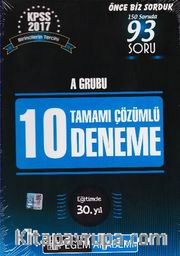 2017 KPSS A Grubu Tamamı Çözümlü 10 Deneme