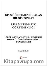 KPSS Öğretmenlik Alan Bilgisi Sınavı Lise Matematik Öğretmenliği - Diferansiyel Denklemler