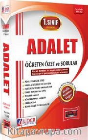 1. Sınıf 1. Yarıyıl Güz Dönemi Adalet Öğreten Özet ve Sorular Kod:111-AD)