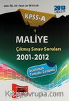 2013 KPSS-A Maliye Çıkmış Sınav Soruları 2001-2012 Açıklamalı  Tamamı Çözümlü