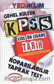 2014 KPSS Genel Kültür Tarih Lise Ön Lisans Koparılabilir Yaprak Test