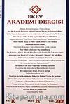 Sayı:28 Yaz 2006 Ekev Akademi Dergisi
