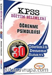 2017 KPSS Eğitim Bilimleri Öğrenme Psikolojisi Popüler 30 Çözümlü Deneme Sınavı