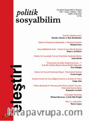 Politik Sosyalbilim Üç Aylık Sosyal Bilim Dergisi Cilt:1 Sayı:3 Bahar 2012