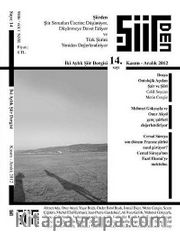 Şiirden İki Aylık Şiir Dergisi Sayı:14  Kasım-Aralık 2012