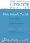 Türkiye Araştırmaları Literatür Dergisi Bahar 2011 Cilt 9 Sayı: 17