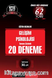 2017 KPSS Eğitim Bilimleri Gelişim Psikolojisi Tamamı Çözümlü 20 Deneme