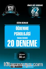 2017 KPSS Eğitim Bilimleri Öğrenme Psikolojisi Tamamı Çözümlü 20 Deneme