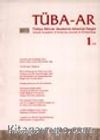 TÜBA-AR 1 Türkiye Bilimler Akademisi Arkeoloji Dergisi 1998
