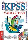 2009 KPSS Yaprak Test Tüm Adayları İçin Genel Kültür - Genel Yetenek