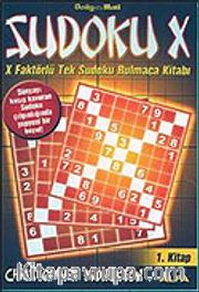 Sudoku X/X Faktörlü Tek Sudoku Bulmaca Kitabı 1. Kitap