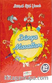 (20 Kitap Takım) Bitişik Eğik Yazılı Dünya Masalları