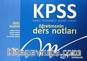 2015 KPSS Öğretmenin Ders Notları Özel Hukuk 