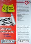 2014 KPSS Eğitim Bilimleri Öğrenme Psikolojisi Beklenen Sorular Yaprak Test
