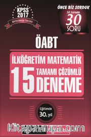 2017 KPSS ÖABT İlköğretim Matematik Tamamı Çözümlü 15 Deneme