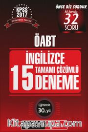 2017 KPSS ÖABT İngilizce Tamamı Çözümlü 15 Deneme