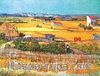 La Crau'da Hasat Arka Planda Montmajour / Vincent Van Gogh (VGV 015-30x40) (Çerçevesiz)