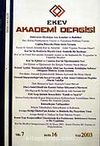 Sayı:16 Yaz 2003 Ekev Akademi Dergisi