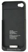 İphone 4 4S İçin Şarjlı Kılıf (Siyah) (1900 mAh)
