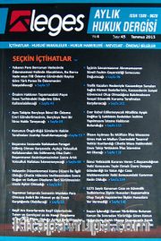 Leges Aylık Hukuk Dergisi Sayı:43 Temmuz 2013