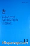 Karadeniz İncelemeleri Dergisi Sayı:12 Bahar 2012