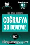 2017 KPSS Genel Yetenek - Genel Kültür Coğrafya 30 Deneme 