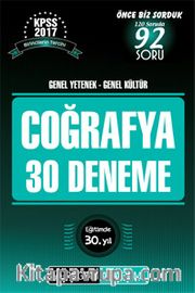 2017 KPSS Genel Yetenek - Genel Kültür Coğrafya 30 Deneme 