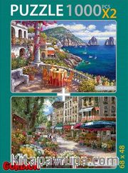 Paris Flower Market Capri Morning 2x1000 Parça Puzzle Takım