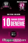 2017 KPSS Genel Yetenek Genel Kültür Tamamı Çözümlü 10 Deneme 