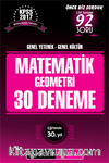 2017 KPSS Genel Yetenek Genel Kültür Matematik - Geometri 30 Deneme 