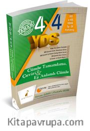 4x4 YDS Seti 1. Kitap Cümle Tamamlama, Çeviri ve Eş Anlamlı Cümle
