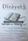 Dirayet Üç Aylık İlim Fikir ve Medeniyet Dergisi Sayı:3