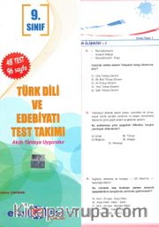 9. Sınıf Türk Dili ve Edebiyatı Test Takımı